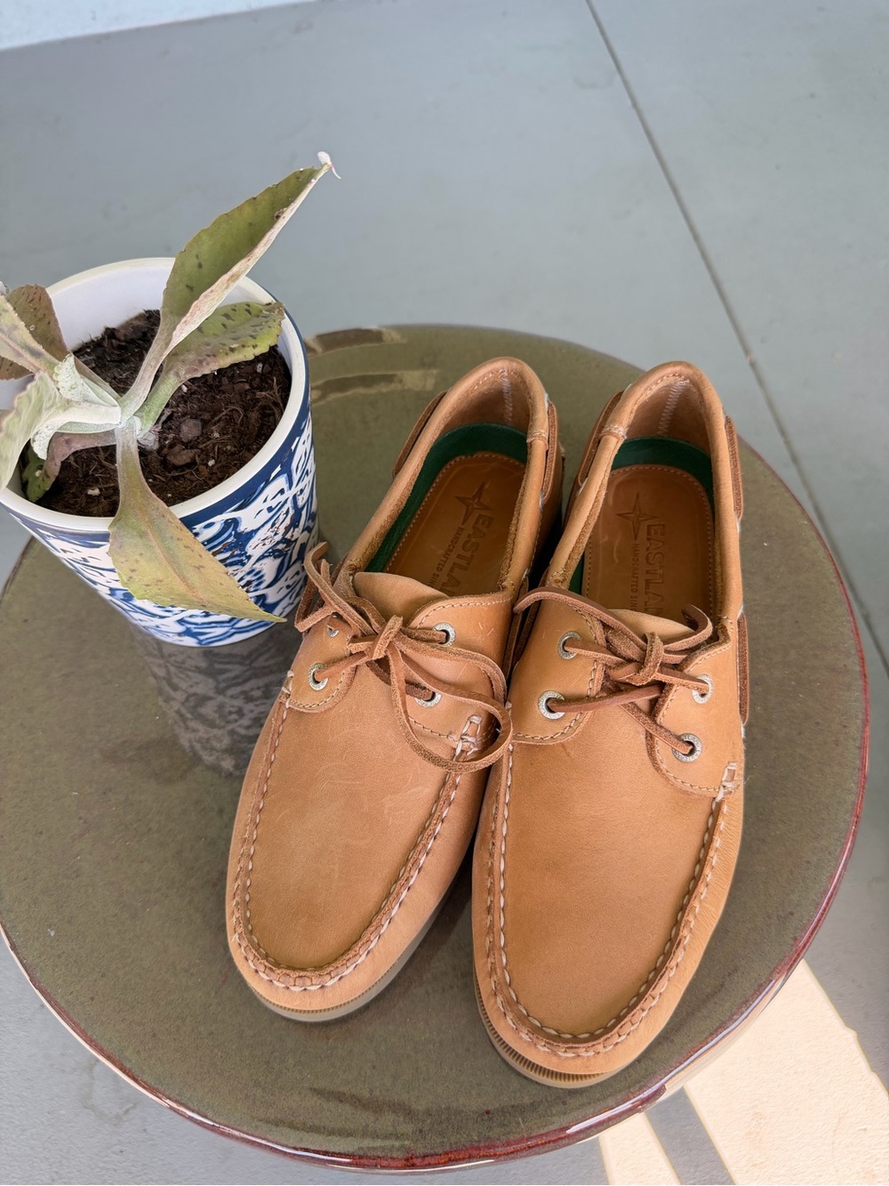 Eastland Tan Leather Men’s Boat Shoes